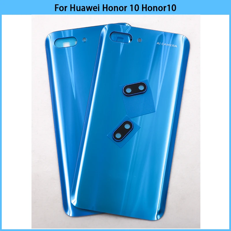 New For Huawei Honor 10 COL-L29 Battery Back Cover 3D Glass Panel Honor10 Rear Door Housing Case Glass With Camera Lens Replace