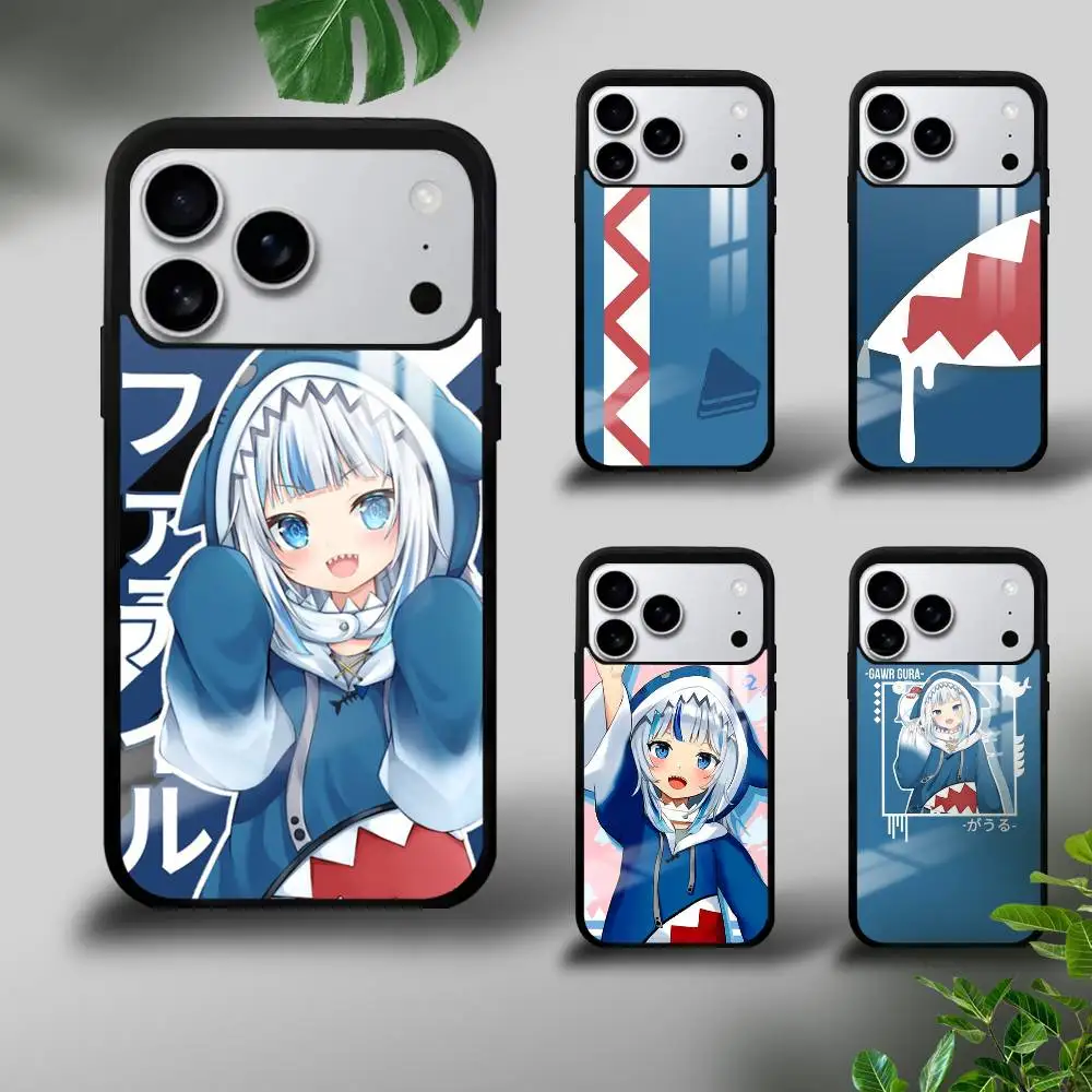 

Popular G-Gawr Cool G-Gura Phone Case For iPhone 17 16 15 14 13 12 11 Pro Max Mini Plus Hard Mirror Funda