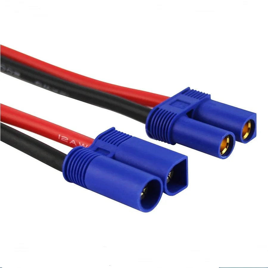 Ec5 männlich weiblich 5mm kugel stecker stecker pigtail kabel 100mm 12 awg silikon draht für rc batterie ladegerät fpv autoboot