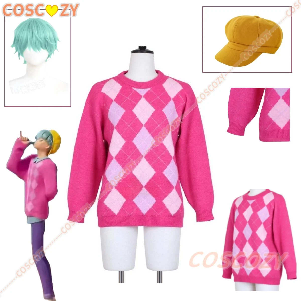 

KpopDem Onhunters Baby Saja Boys Cosplay Costume Wig Hat Set Anime Game Full Outfit With Wig Halloween Xmas Cute Sweatshirts