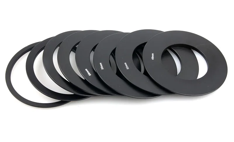 10 Pieces 49/52/55/58/62/67/72/77/82mm Camera Lens Adapter Ring Metal for P Series Gradient Square Filter Holder Mount