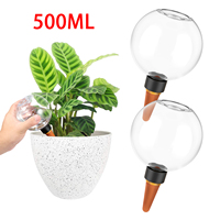 2Pcs Automatic Watering Globes Plants Flower Self Watering Balls Device Drip Irrigation System Planter Insert 500ml