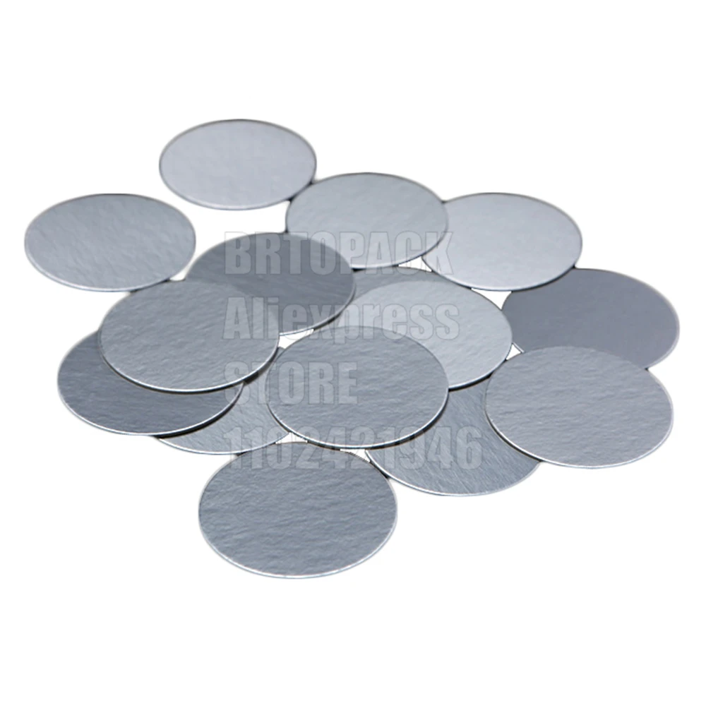 

Heat Sealing Aluminium Foil Liner Induction Cap PET film Seal Liner For Glass PET PP HDPE Cosmetic Bottle