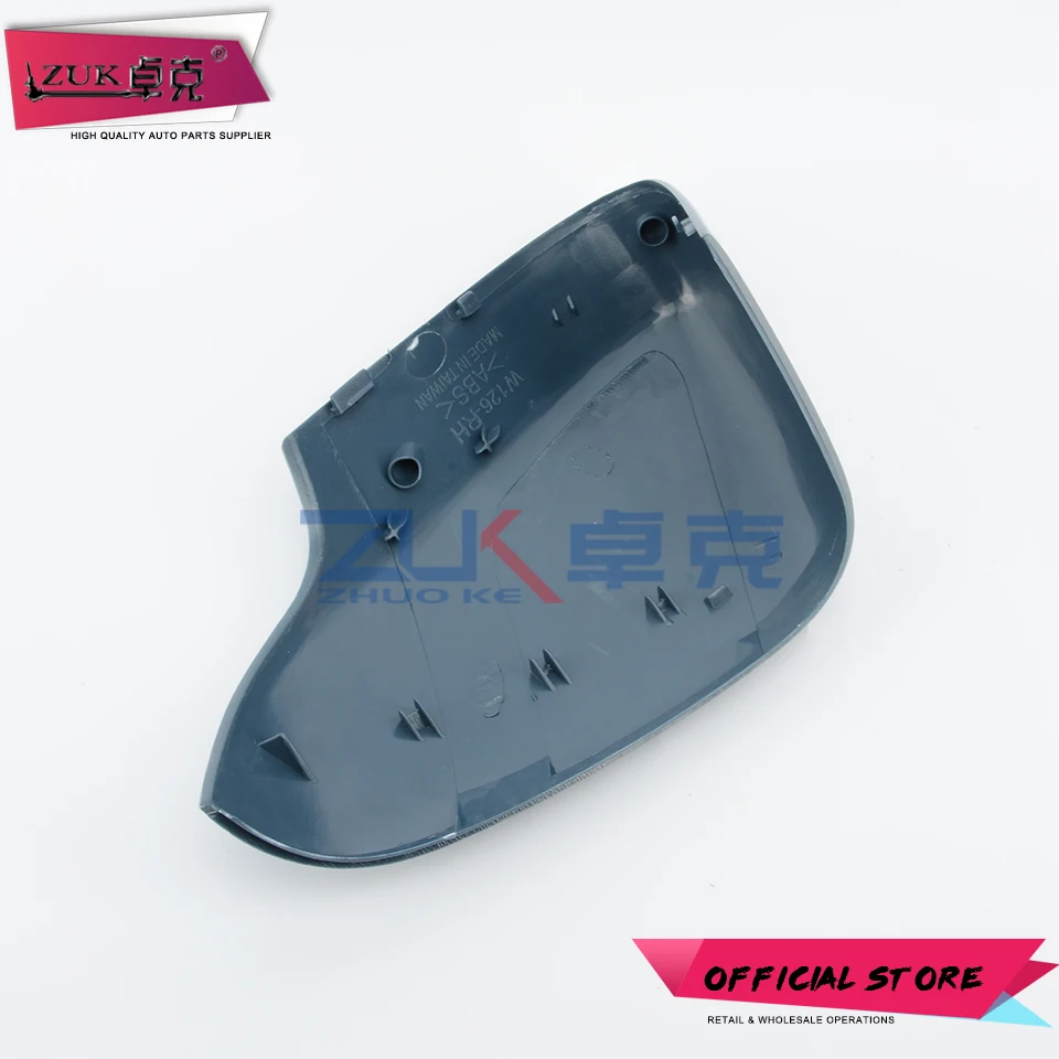 ZUK For Volvo S40 C30 C70 V50 2007-2009 Exterior Door Rearview Mirror Cover Side Mirror Shell Wing Mirror Housing None Painted