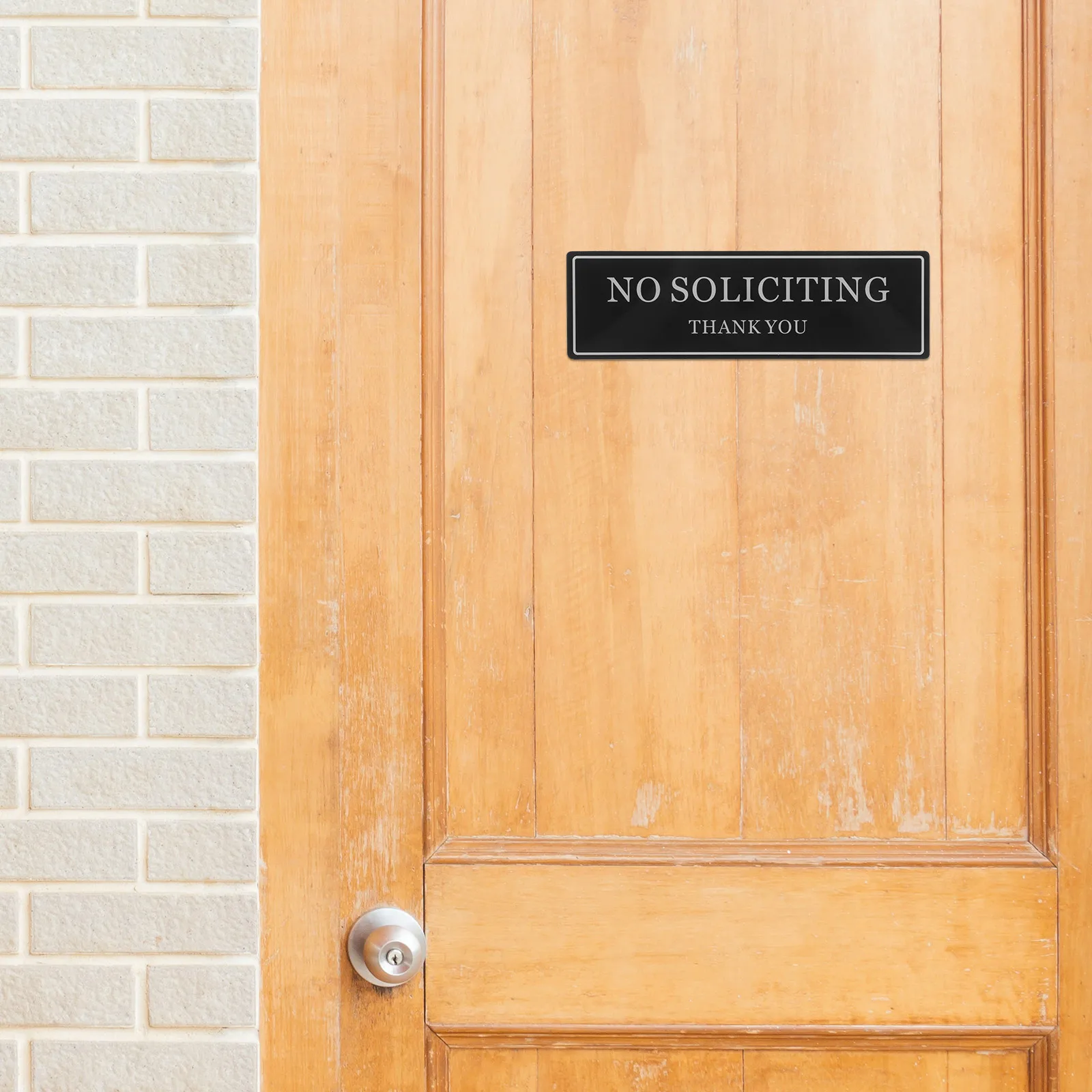 

No Soliciting Sign Acrylic Door Signboard Decorative Hangings Home Hotel Office Clear Printing Removable Signs Privacy