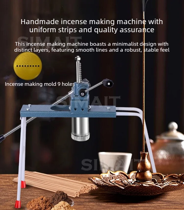Incense Making Machine Manual Small-Scale Incense Crafting Tool Complete Home Set for Sandalwood Stick & Coil Incense Production
