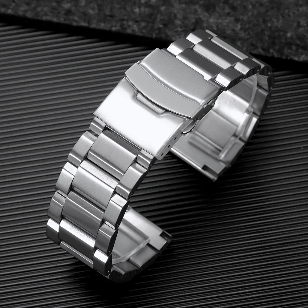Luxuriöses Uhrenarmband aus massivem Edelstahl, universelles Armband für Seiko 18 mm, 19 mm, 20 mm, 21 mm, 22 mm, 24 mm, 25 mm, Gürtel, Uhrenzubehör