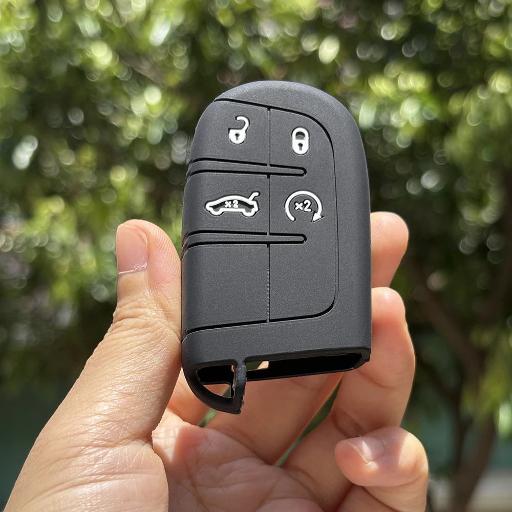 Sleutelhanger Bescherming Voor Jeep Cherokee Limited Grand Kompas Dodge Journey Hellcat Chrysler 300C II Siliconen Klep Fob Houder