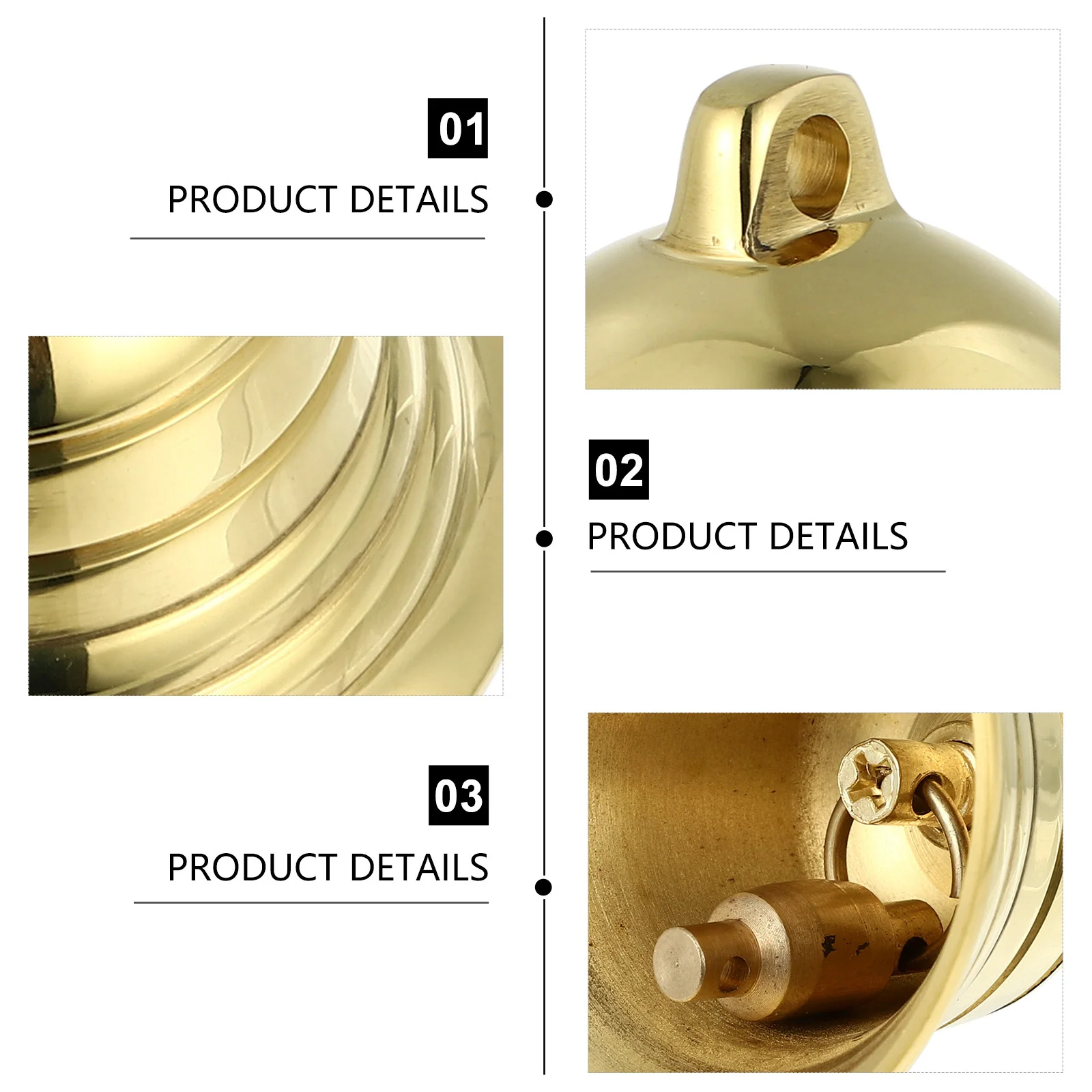 

Golden Bell Door Bells Copper Bell Ornaments DIY Crafts for Home Office Personal Collection Good Quality Material