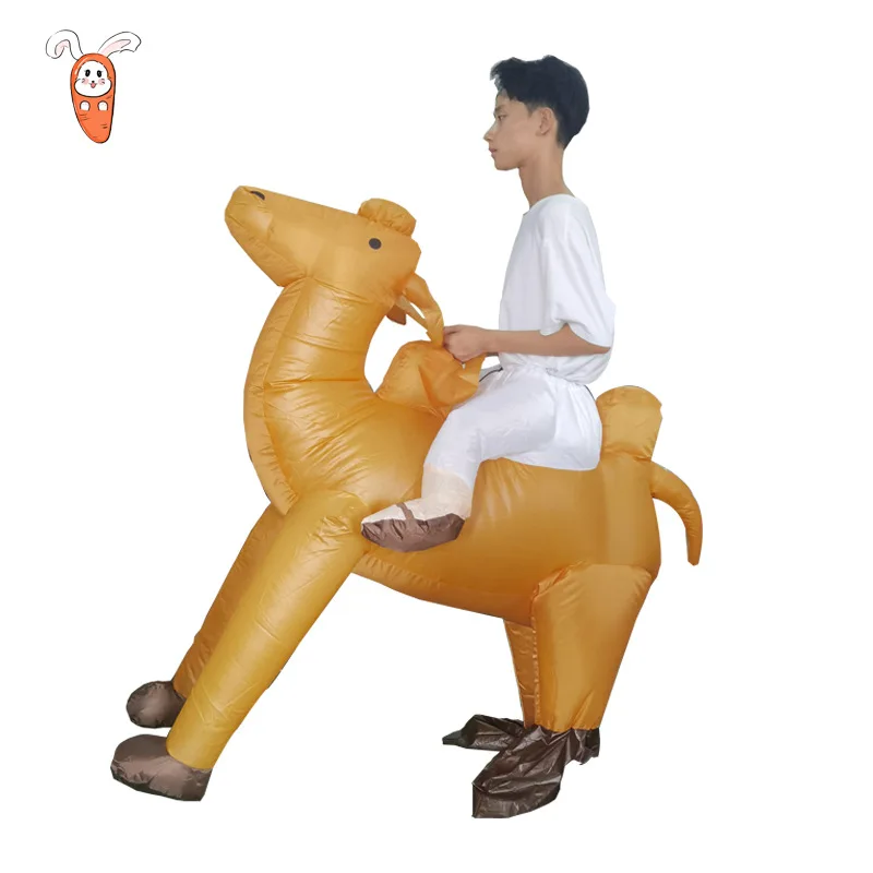 

Festival Party Stage Funny Performance Atmosphere Props Parent Riding Camel Costume for Halloween Christmas Carnival Cosplay