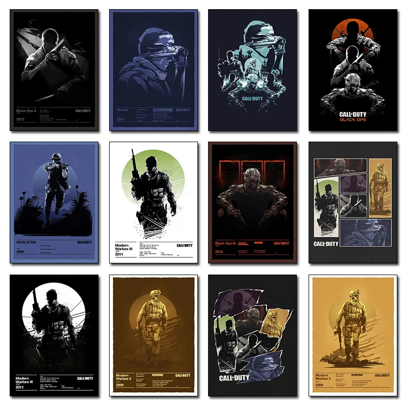 Call of Duty Operators Classic Game Posters and Prints Canvas Printing Retro Wall Art Picture for Living Room Home Decoration
