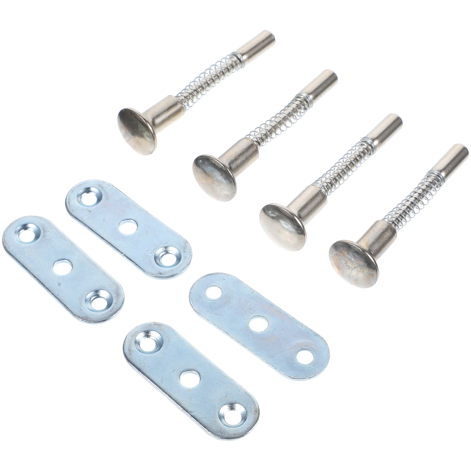 

4pcs Spring Latch 6x60mm Bed Furniture Hardware Durable Corrosion Resistant Baby Crib Window Screen Plunger Locking Metal
