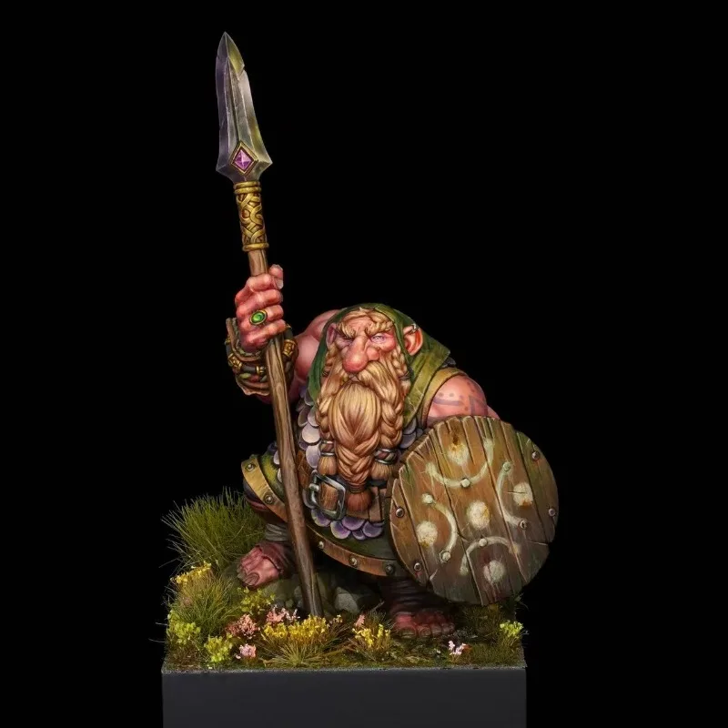 Figurine en résine moulée sous pression, échelle 60mm, Kit de modèles assemblés, chasseur nain, sculpture miniature de fantaisie, non assemblée et non peinte