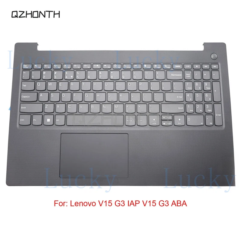 

f New For Lenovo V15 G3 IAP V15 G3 ABA Palmrest with US Keyboard TEX 5CB1H80220