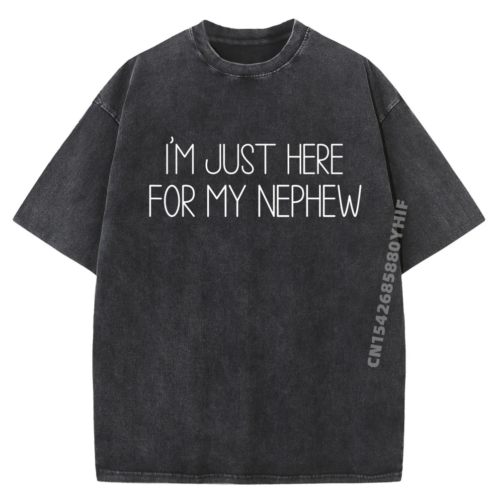 

Street Tops Tees Youth T Shirts I'm Just Here For My Graphic T Shirt Mens Oversized Washed Shirt Mens Retro Printed Tops
