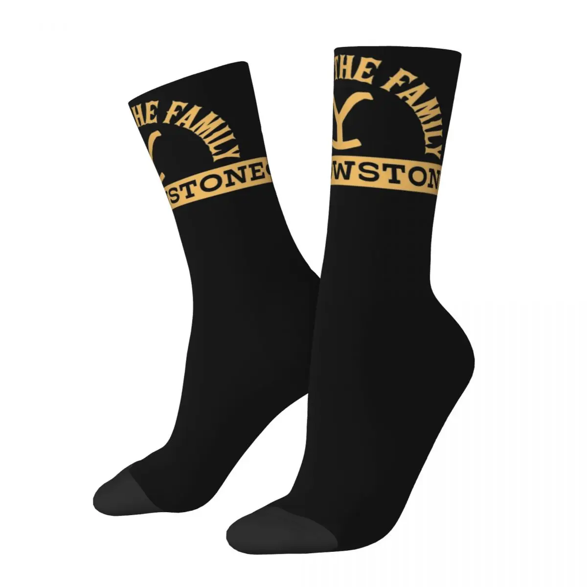 Yellowstone Protect The Family Gold Arch Design Socks Accessories for Male Compression Dress Socks