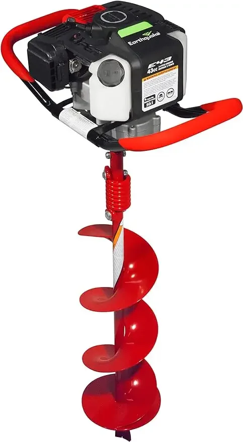 Earthquake E43 1-Person Earth Auger Powerhead, 43cc 2-Cycle Viper Engine, 30:1 Transmission, 5 Year Limited Warranty