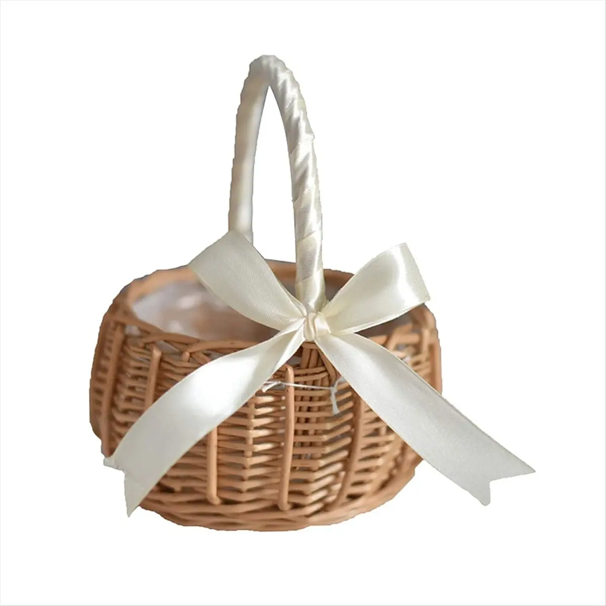 A75K Woven Flower Basket Hualanzi Wicker Basket Candy Gift Basket 19cm