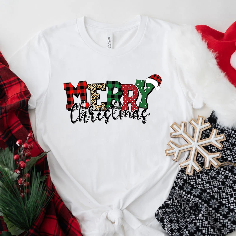 

New Hot Merry Christmas Print T-Shirts Women Men Summer Casual T-Shirts O Neck Short-Sleeved T-Shirts Fashion Shirts Tee