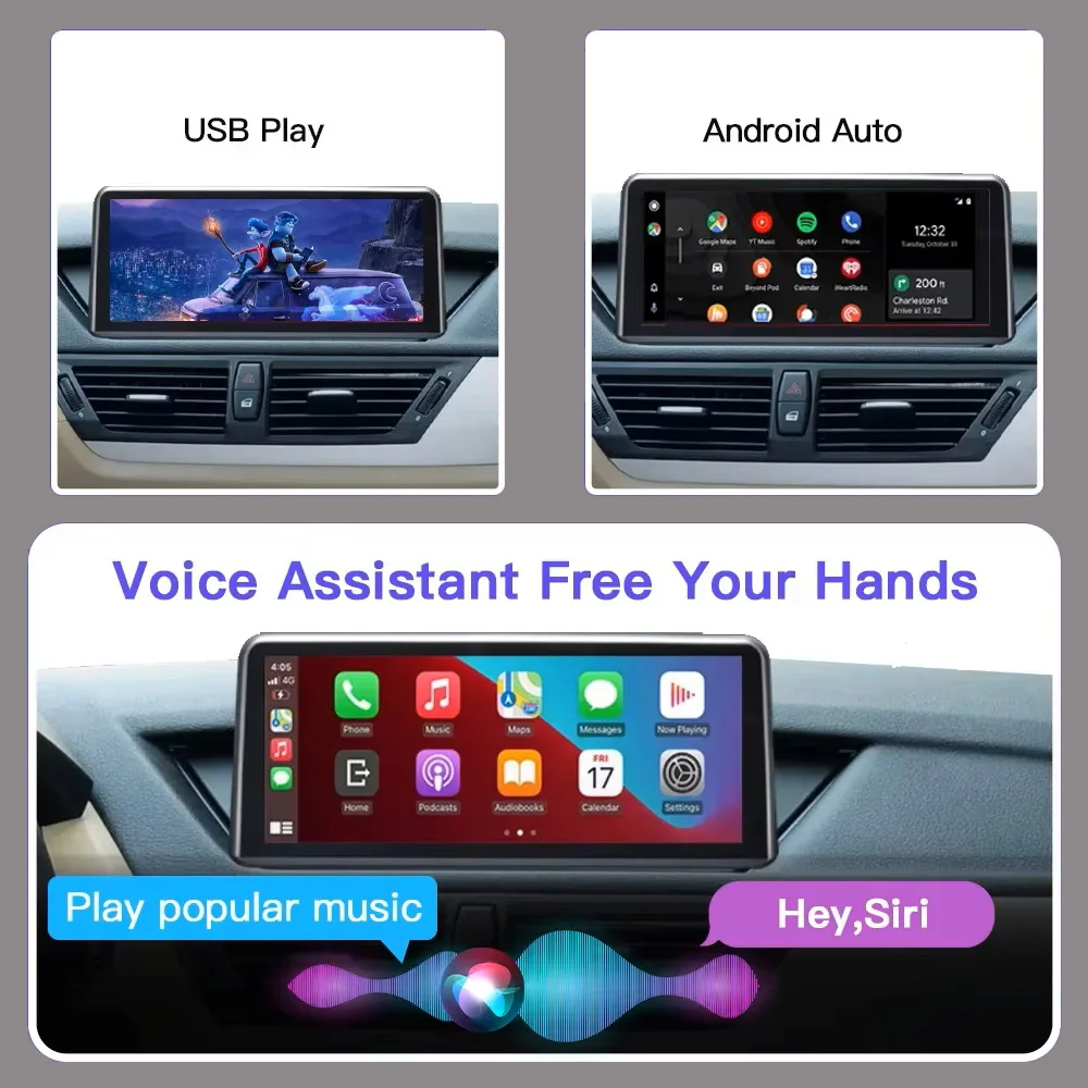 شاشة عرض أوتوماتيكية لاسلكية 10.25 بوصة من AUTOABC Linux CarPlay Android، سيارة لسيارة BMW Bronch E84 X1 CIC iDrive، 1920 x 720، 2009 -2015