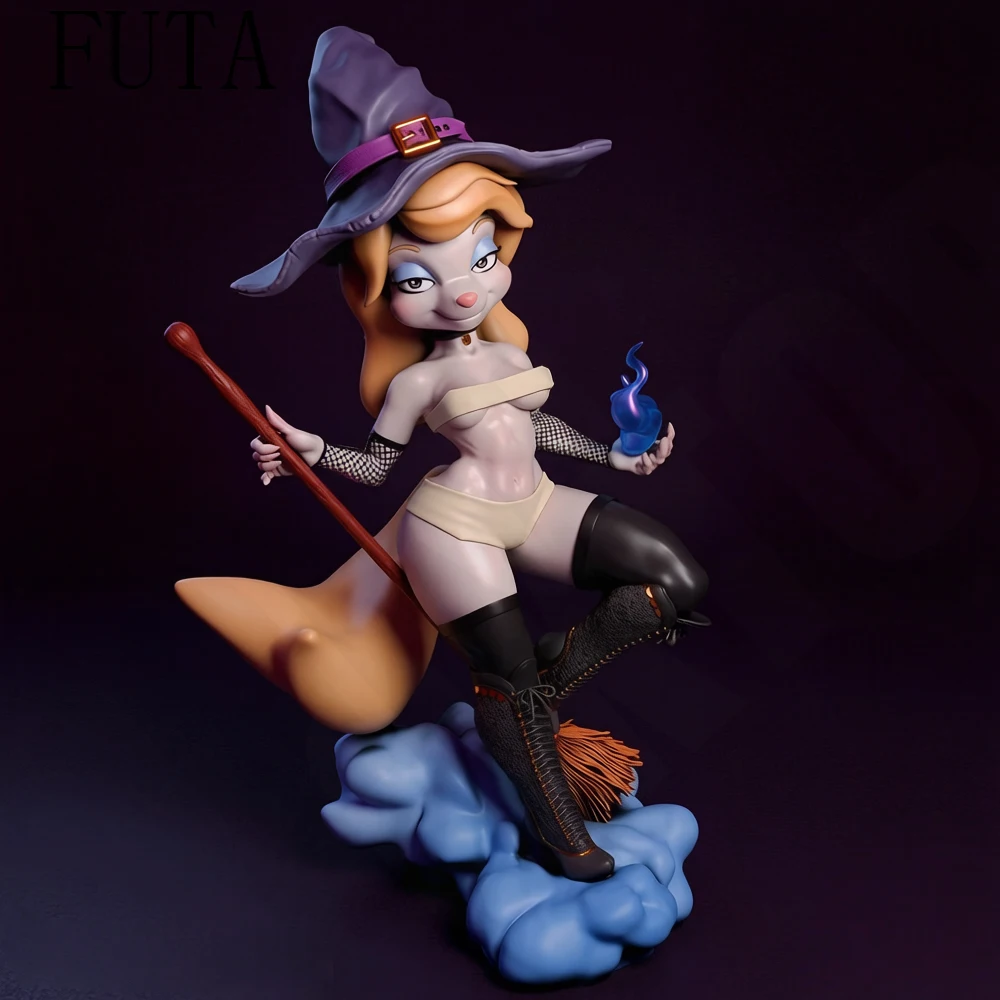 

FUTA Gray Resin 3D Print Model 1/24/18 Magic Fox Ear Witch Beauty Statue Unassembled Unpainted Mini Model Toy DIY Handmade Toys