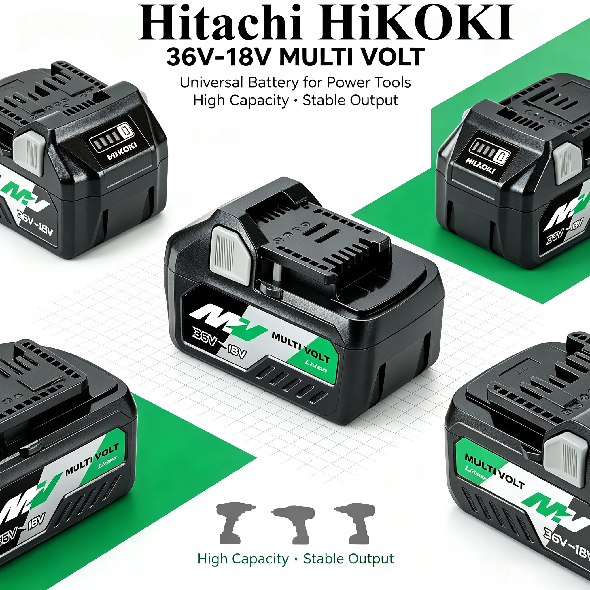 Post Hole Digger - Hitachi BSL36B18 Dual‑Volt Rechargeable Battery, For