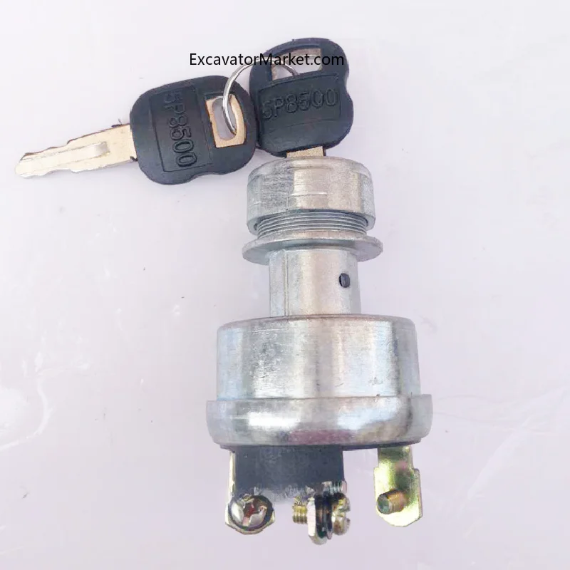 For 307c/200b/312/320b/c/d Ignition Switch Start Switch Lock 4-wire 6-wire Excavator Accessories High Quality