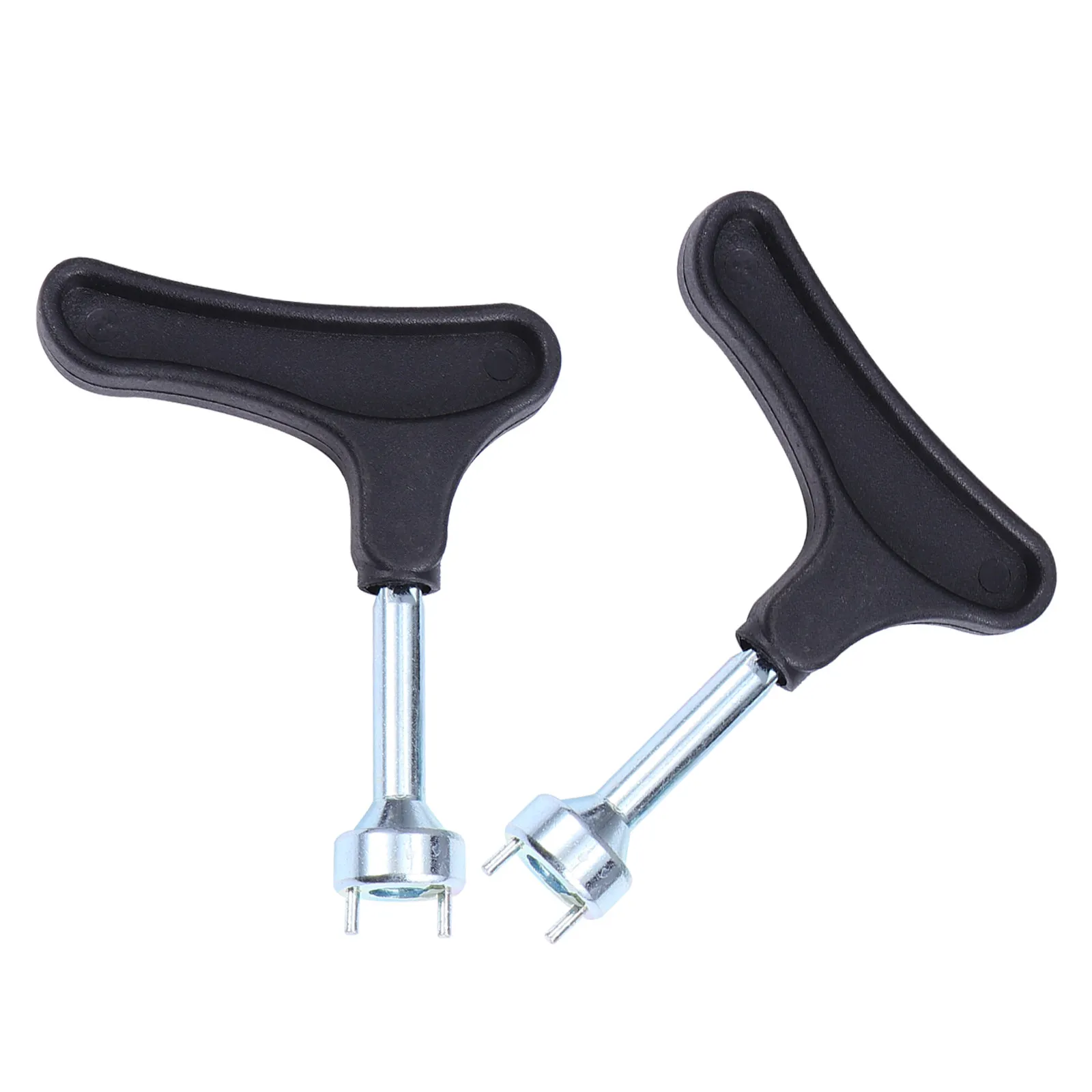 1Set Black Golf Spike Remover Tool Plastic Handle with Long Pegs Convenient Portable Cleat Spike Wrench for Easy Installation