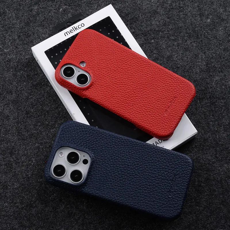 Melkco Magnetic Genuine Leather Mobile Phone Case for IPhone 16 16pro High-quality Cowhide Business Mobile Phone Protective Case