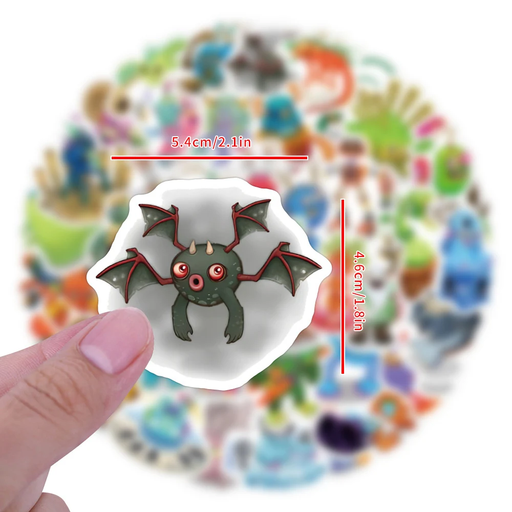 10/30/60pcs My Singing Monster Game Stickers for Kids Decorative Stationery Laptop Motorcycle Cute Cartoon Anime Sticker for Kid