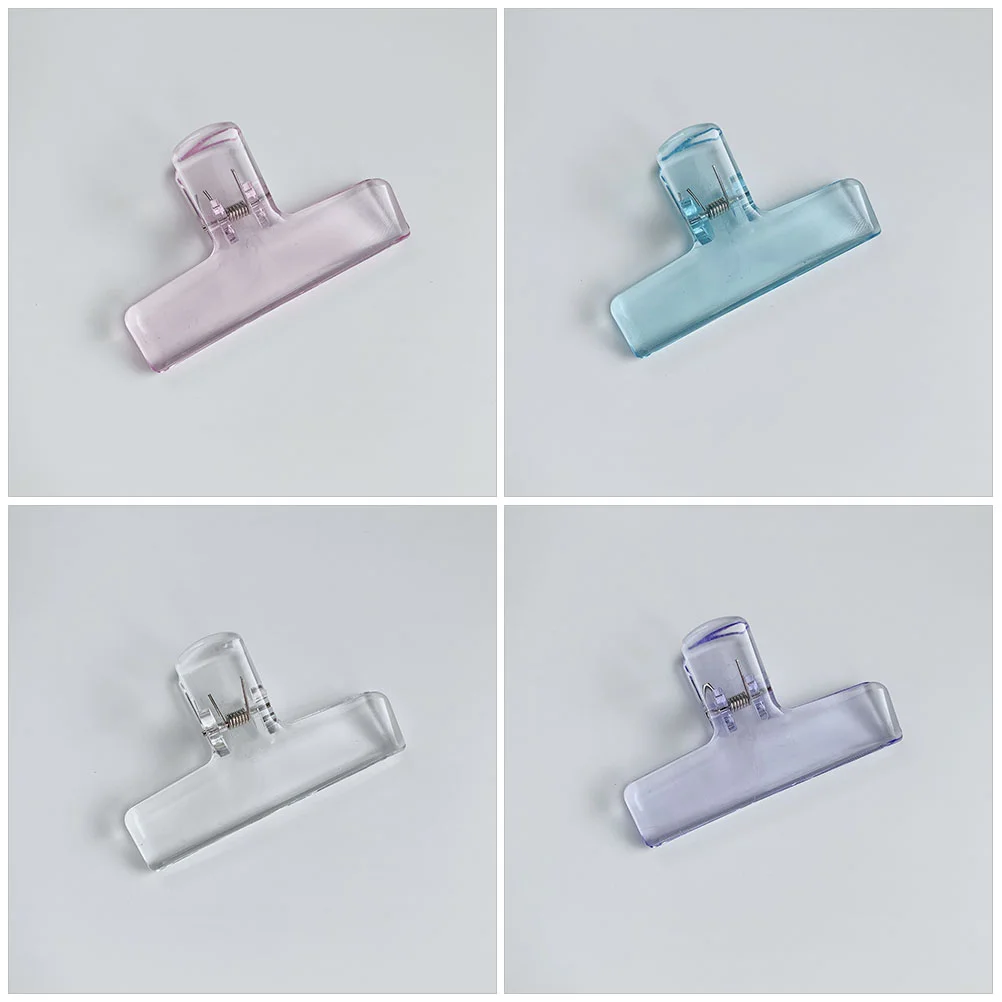Plastic Binder Bulldog Clips Clear Paper Clips File Document Clips Receipt Clip Check Clips Chip Bag Clips Paper Clamps