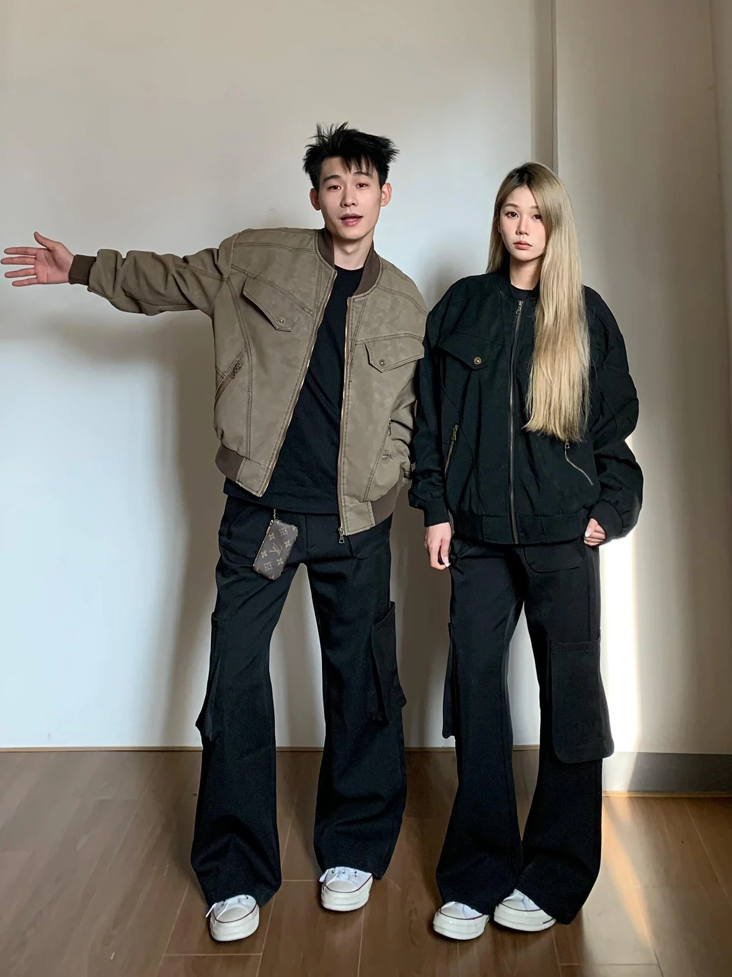 

Browan Workwear Jaet Men's ort American Sle Baseball Cleanfit Harlington Brown Casual Loose Fit Wear Resistant Zipper