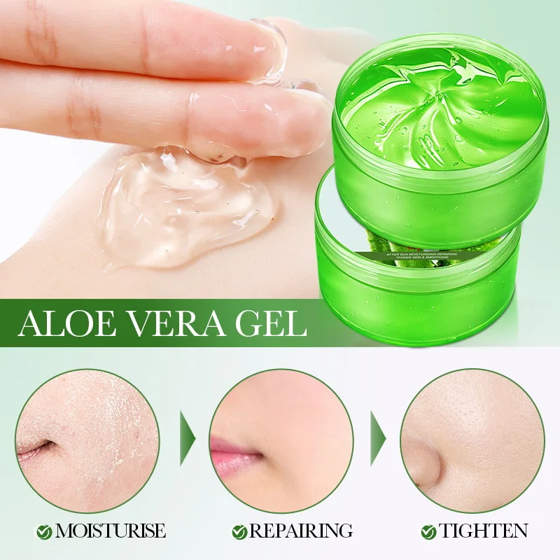 99% Aloe Vera Gel Moisturing Face Cream Soothing Shrink Pores Acne Treatment Day Cream Sleeping Mask Skin Care Products 300g