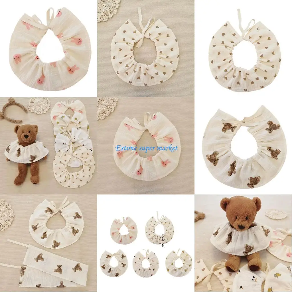 

090B Мягкий хлопок с мультяшным принтом детский нагрудник в форме цветка слюнное полотенце дышащий фартук