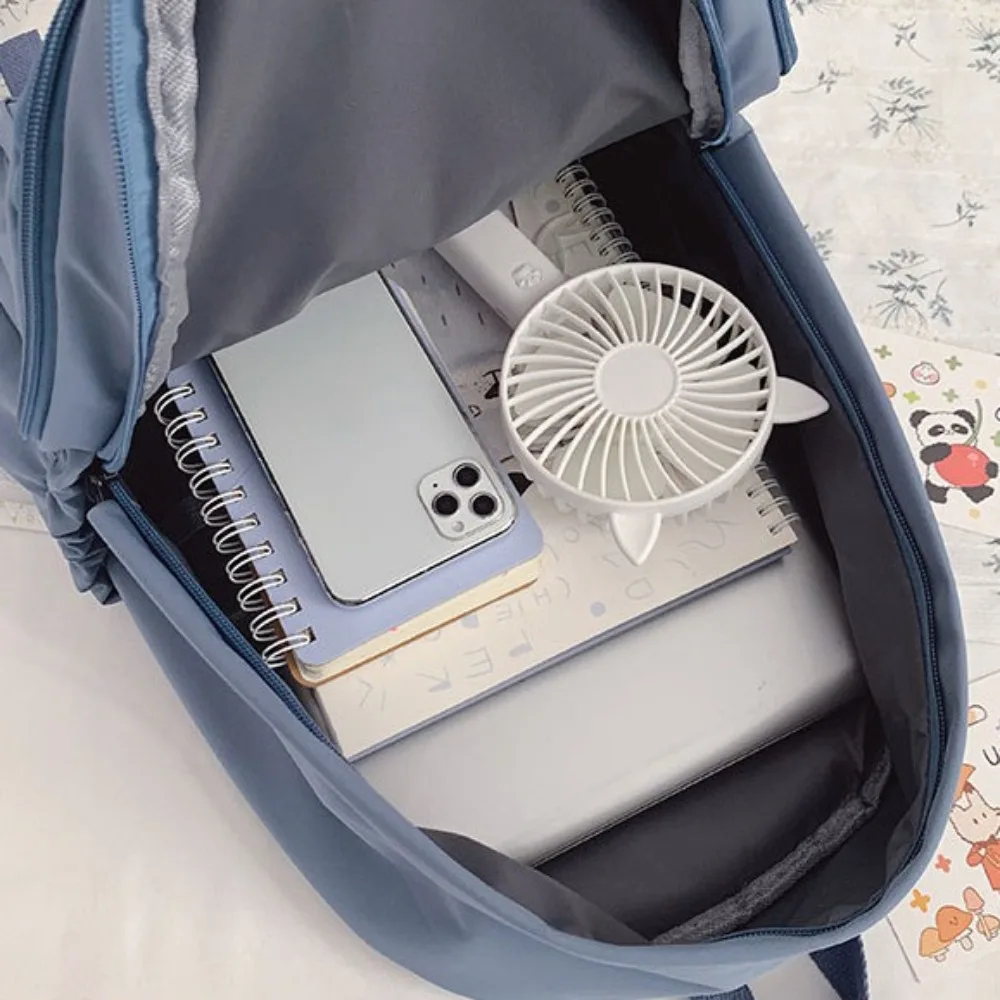 Lässig große Kapazität Frauen Rucksack einfarbig Nylon Schult asche wasserdichte Reise Rucksack Studenten