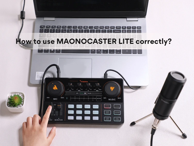 MaonoCaster AM200-S1 Audio-Interface Podcast-Studio Soundkarten-Set mit Mikrofon für Live-Streaming, Aufnahmen, YouTube, PC/Handy – Detail 6