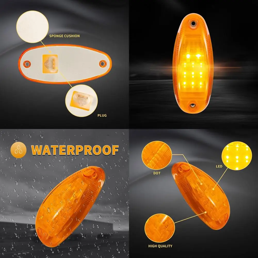 

2-Pack Amber LED Side Marker & Turn Signal Lights for International ProStar & LongHaul Trucks 2008-2014