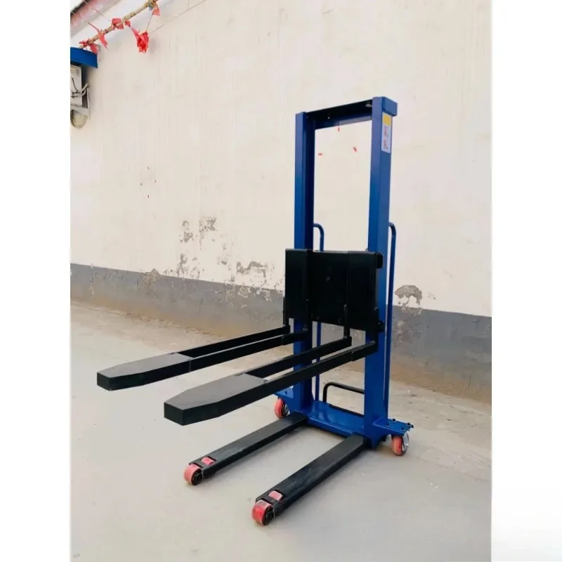 1 Ton Electric Truck-Mounted Forklift, Automatic Portable Self-Lifting Cargo Loader for Van Freight