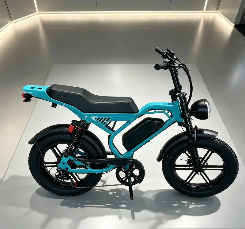 BR Fat Tire Electric Bicycle 48v Fatbike, Off Road Electric Fat Bike, City Retro Electric Bike, Removable Battery Ebike