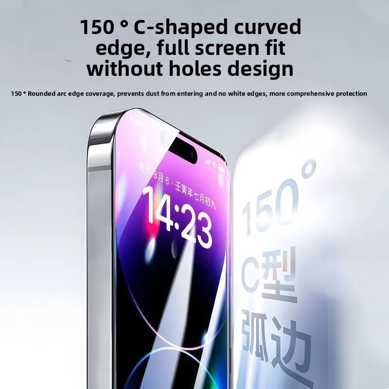 تركيب تلقائي من الزجاج المقسى المقاوم للغبار لهاتف IPhone 16 Pro Max 15 16e 14 13 12 Mini 11 X Premium واقي شاشة الخصوصية