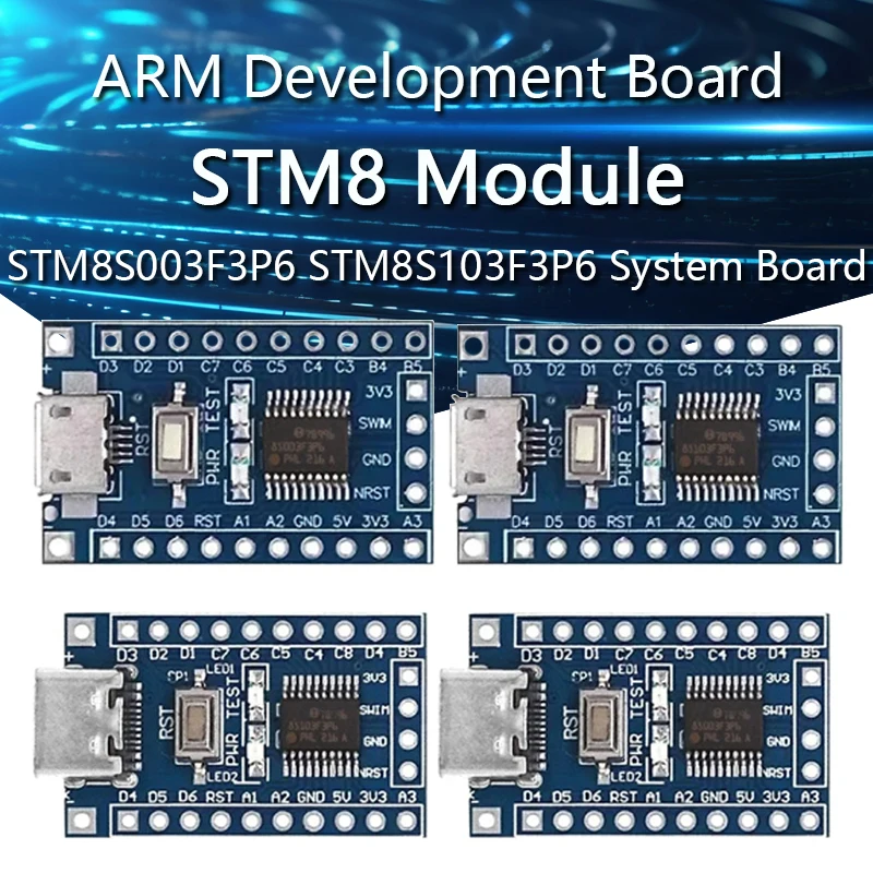STM8S003F3P6 STM8S103F3P6 Модуль ARM STM8 Макетная плата Минимальная системная плата TYPE-C STM8S STM8 для Arduino