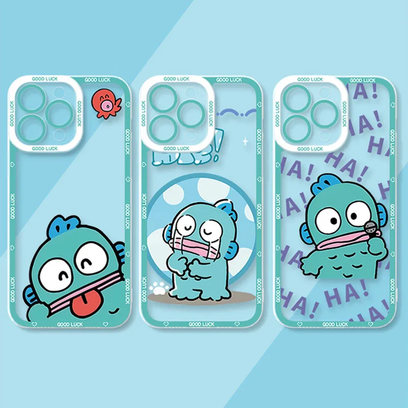 Cartoon Hangyodon Soft Case For iPhone 14 Pro Max 13 12 Mini 11 Pro XR XS X 8 7 6 6S Plus SE 2020 Clear Silicone Back Cover Capa