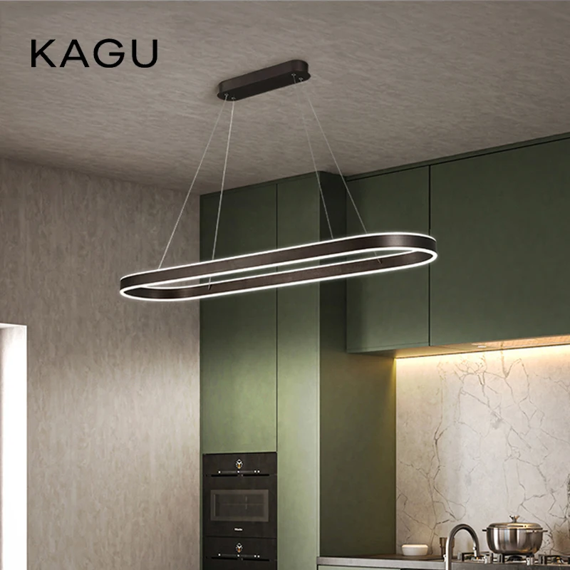 Image of Nordic Moderne LED Restaurant Kronleuchter Aluminium Decke Kronleuchter Für Küche Wohnzimmer Hängen Kronleuchter Glanz Beleuchtung