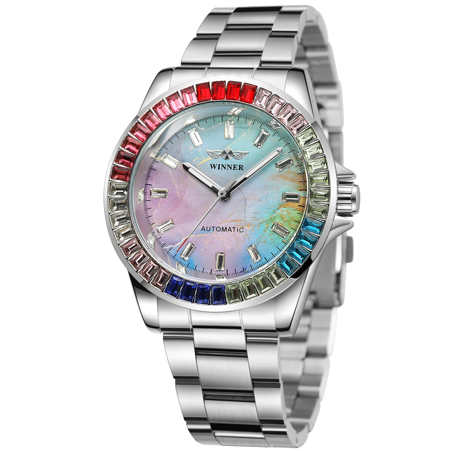 

Полностью автоматические механические наручные часы, бестселлерные часы с жирной огранкой, легкие роскошные мужские часы, лучший подарок для него.