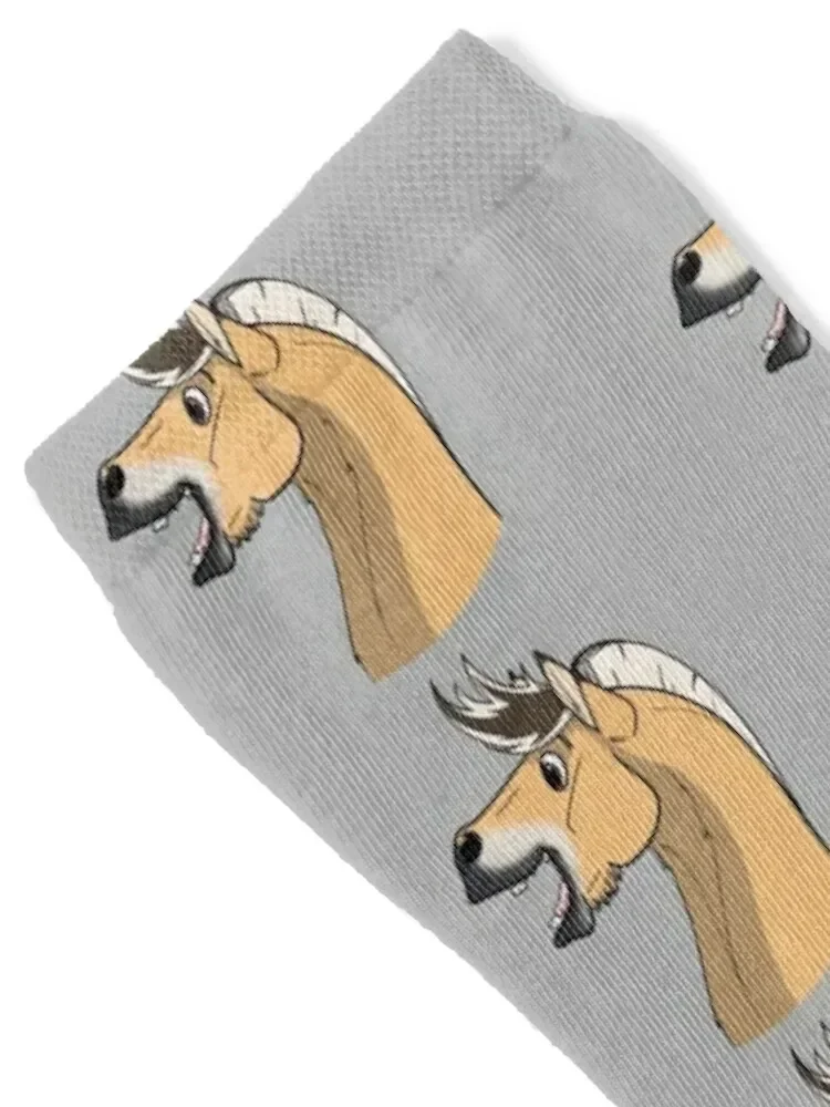 Brown Dun Norwegian Fjord Horse Socks football Christmas Luxury Woman Socks Men's