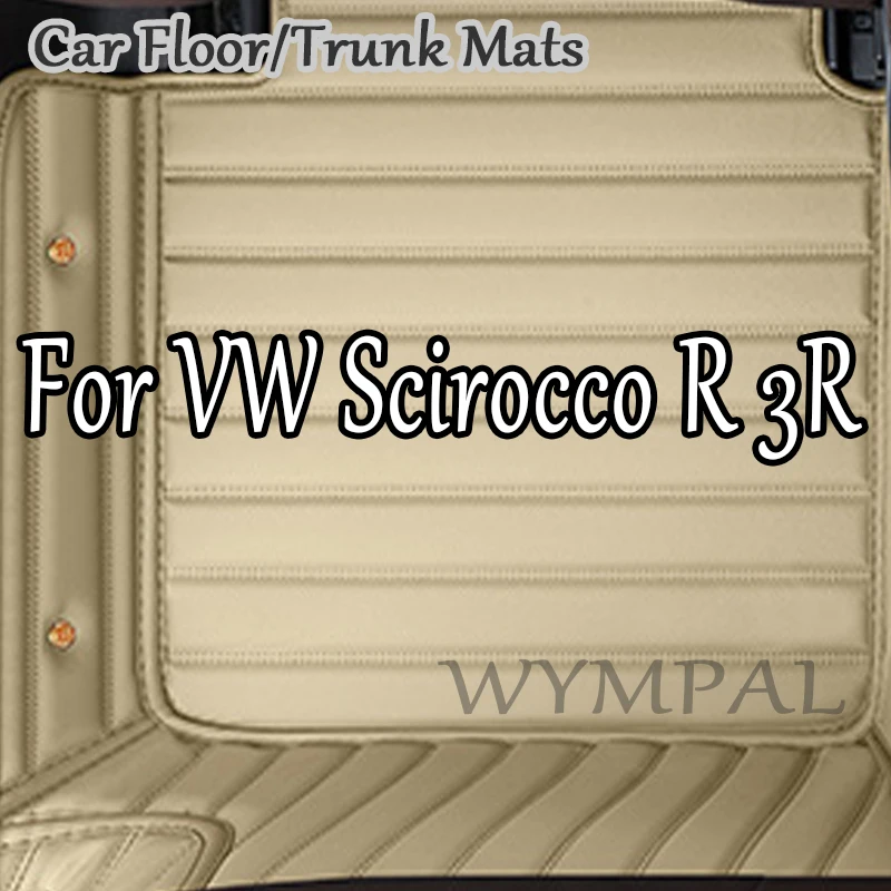 

Роскошные автомобильные коврики для VW Scirocco R 3R 2009-2017, дропшиппинг, центральные аксессуары для интерьера, 100% подходящие кожаные ковры, коврики для ног
