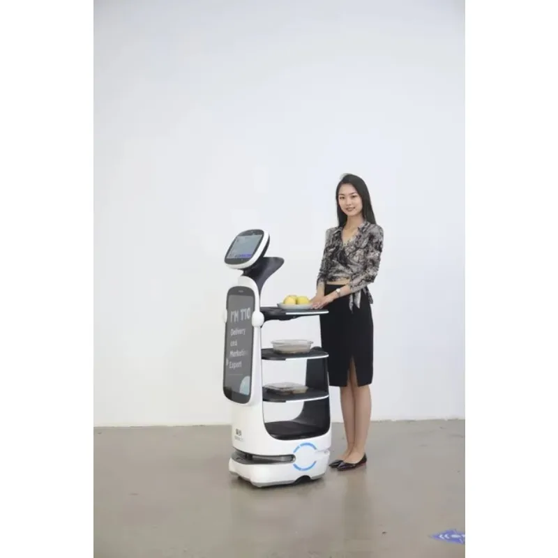 Robot Pelayan Pengantar Makanan Otomatis untuk Restoran T10