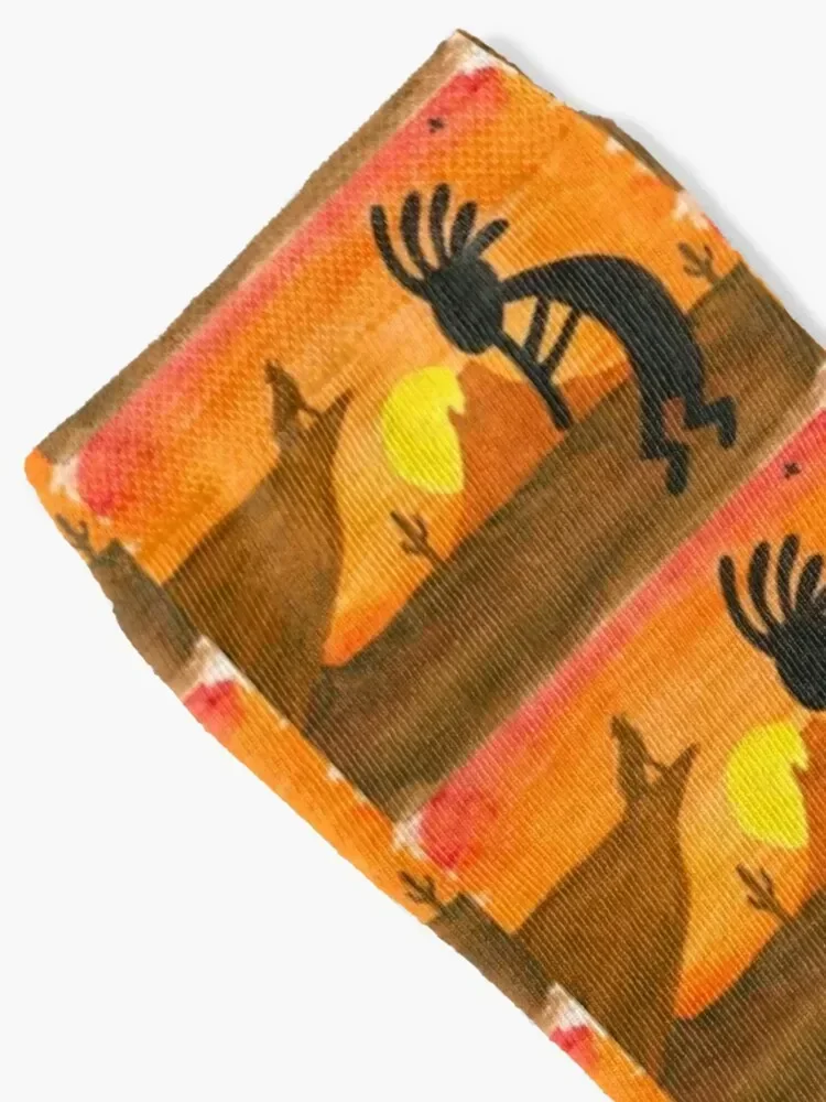 Kokopelli Sunset Socks floor Christmas essential aesthetic Man Socks Women's