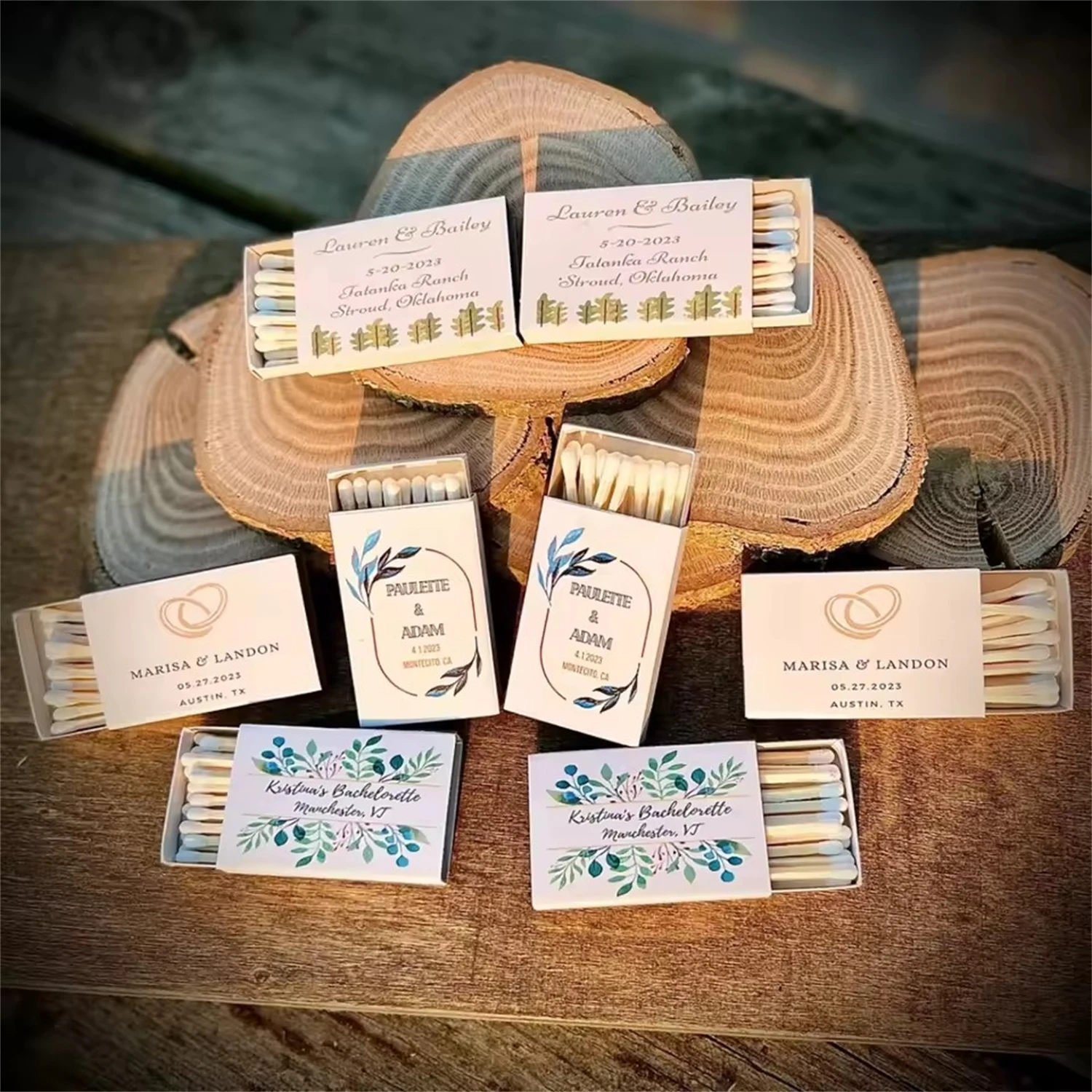 8.Recyclable Paper Empty Match Box Blank 50Pcs Sliding Drawer Matchbox Personalized Custom Logo For Wedding Party Gift Packaging