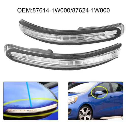 Imagen 1 del producto Luz de señal de giro para espejo retrovisor de coche, lámpara indicadora de espejo, luz intermitente, luz LED de posición lateral para Kia y Rio 2012-2016